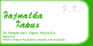 hajnalka kapus business card